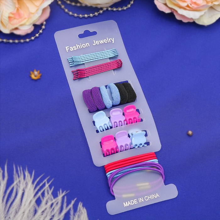 Набор для волос "Простой" (набор 30 шт) разноцветный