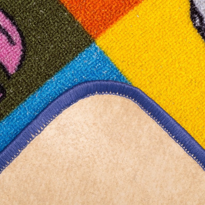 Ковер ДИНОЗАВРИКИ 001 100х150 см, фелт, полиамид, 220 гр/м