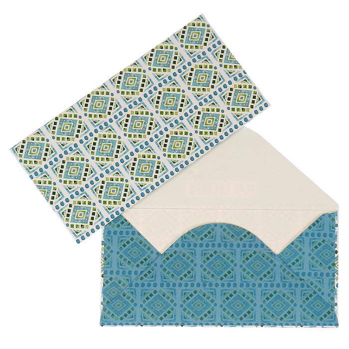 Конверт для денег "Универсальный" орнамент, белый фон