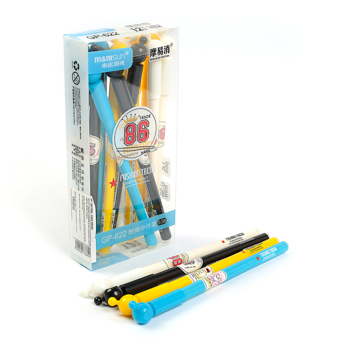 Ручка гелевая ПИШИ-СТИРАЙ 0,5мм стержень синий корпус МИКС Цифры