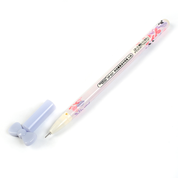 Ручка гелевая ПИШИ-СТИРАЙ 0,5мм стержень синий корпус МИКС Бант