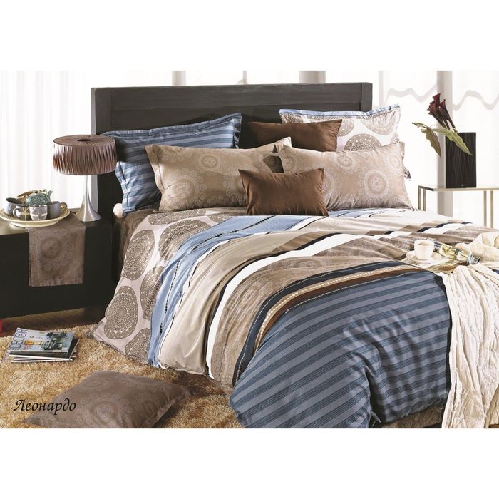 КПБ "Леонардо 1" евро, 240х220 см, 200х220 см, 70х70 см-2 шт., ранфорс