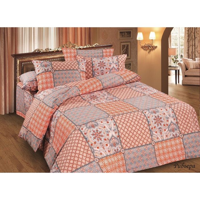 КПБ "Ривьера" 2 сп., 200х220 см, 175х215 см, 50х70 см-2 шт., ранфорс