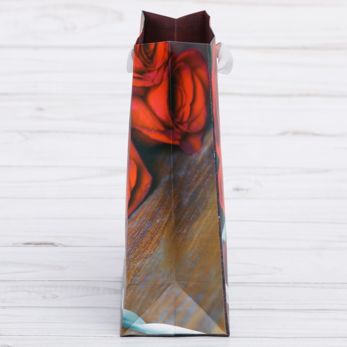 Пакет ламинированный вертикальный «От всего сердца», MS 18 × 23 × 8 см