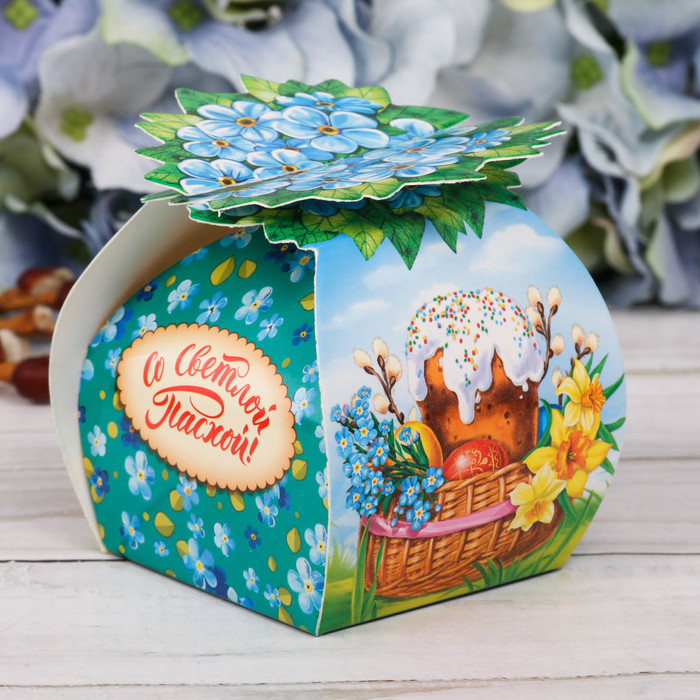 Коробочка подарочная для яйца "Кулич"