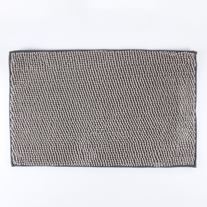 Коврик для ванной "Букли", цвет серый