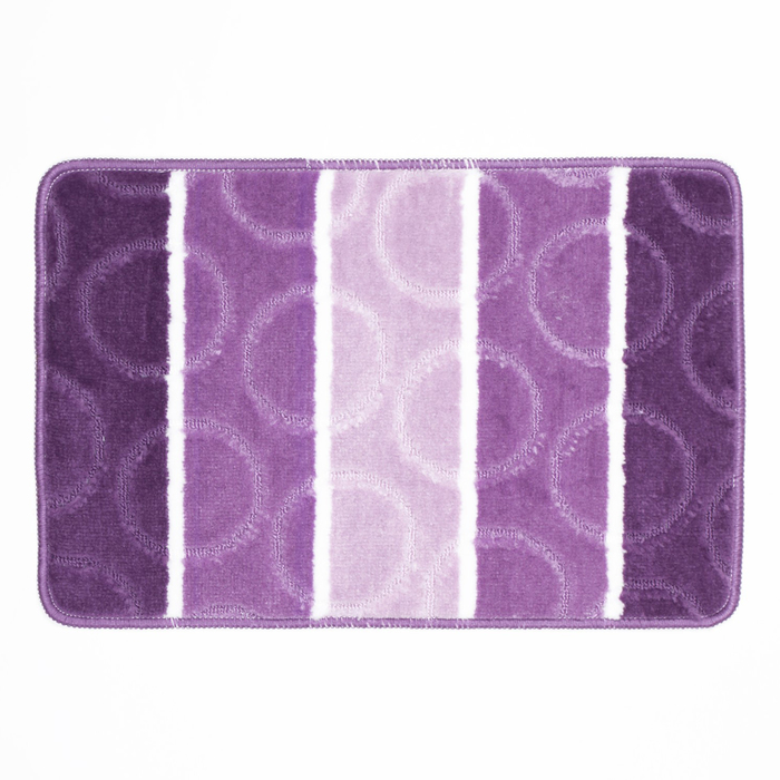 Коврик для ванной "Круги", цвет сиреневый