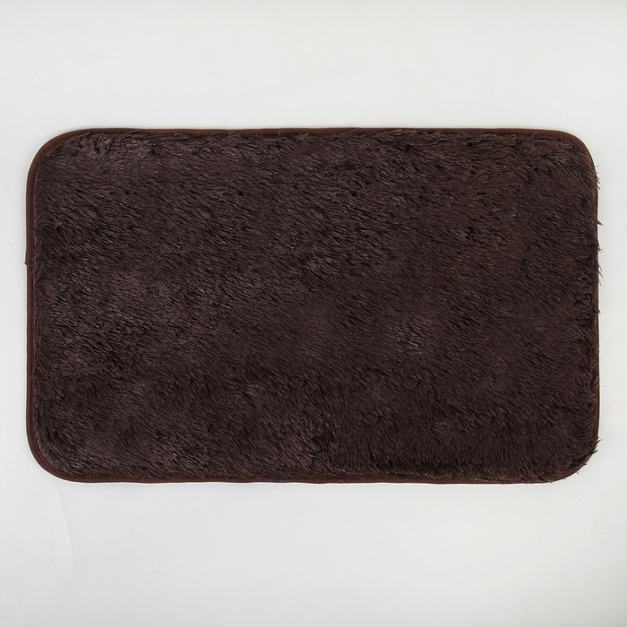Коврик Доляна «Пушистик», 50×80 см, цвет коричневый