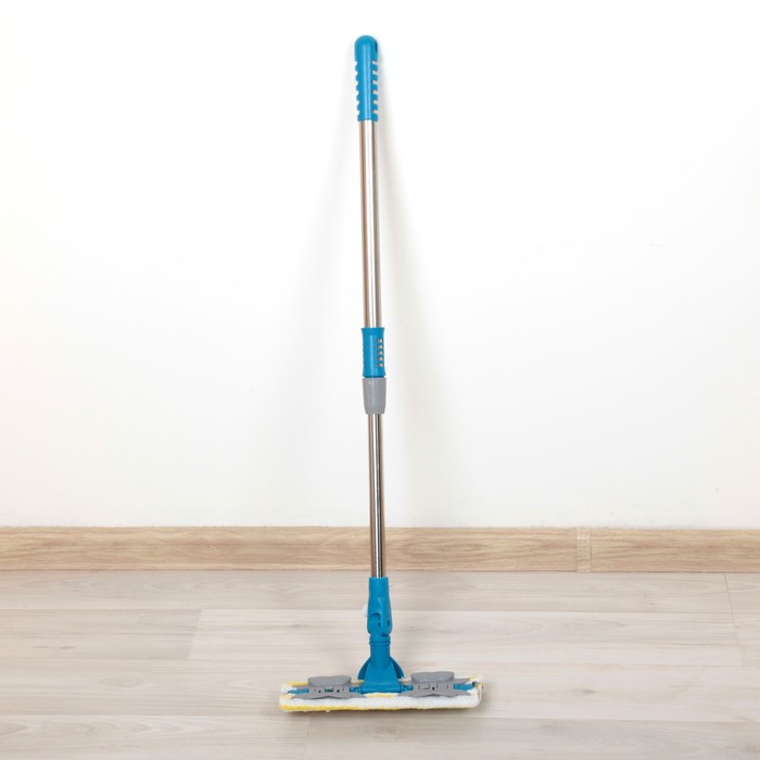 Окномойка с телескопической стальной ручкой, насадка-бабочка, 20х5х54(80) см