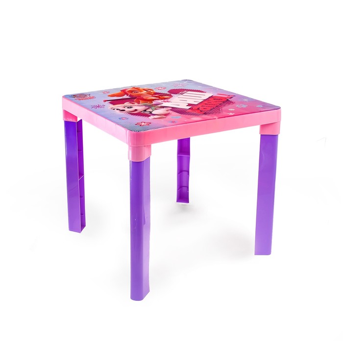 Стол детский "Щенячий патруль" для девочки, цвет розово-фиолетовый