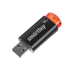 

Флешка Smartbuy Click, 16 Гб, USB2.0, чт до 25 Мб/с, зап до 15 Мб/с, черная