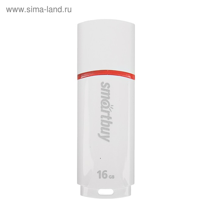 

Флешка Smartbuy Crown White, 16 Гб, USB2.0, чт до 25 Мб/с, зап до 15 Мб/с, белая