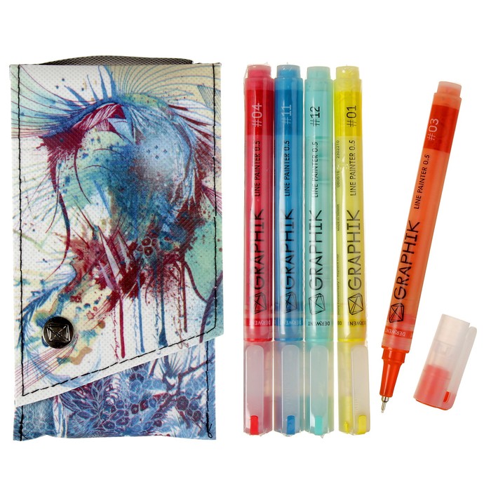 Набор ручек капиллярных  5цв Derwent Graphik Line Painter №1, 0.5 мм микс 2302231
