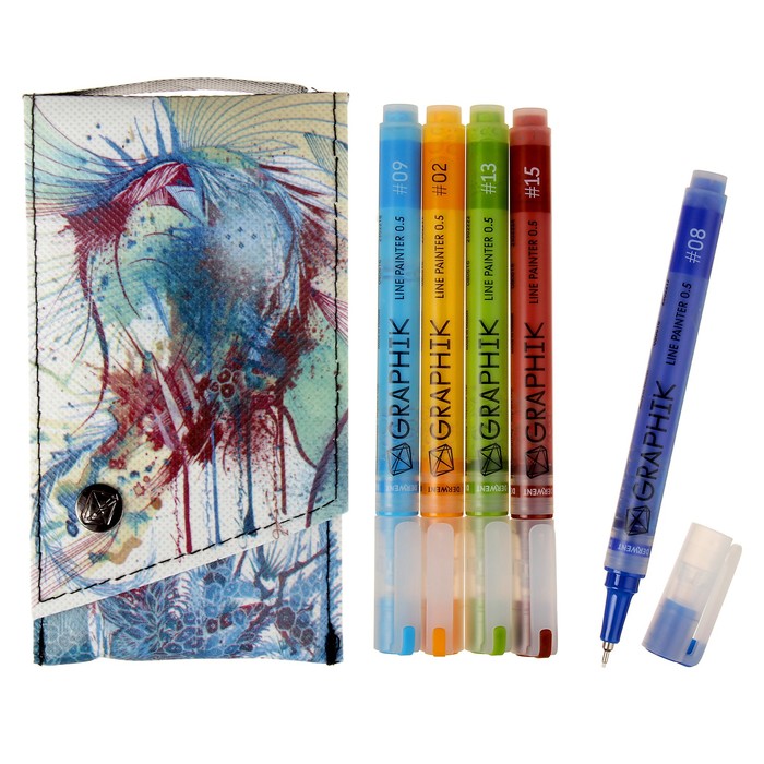 Набор ручек капиллярных  5цв Derwent Graphik Line Painter №2, 0.5 мм микс 2302231