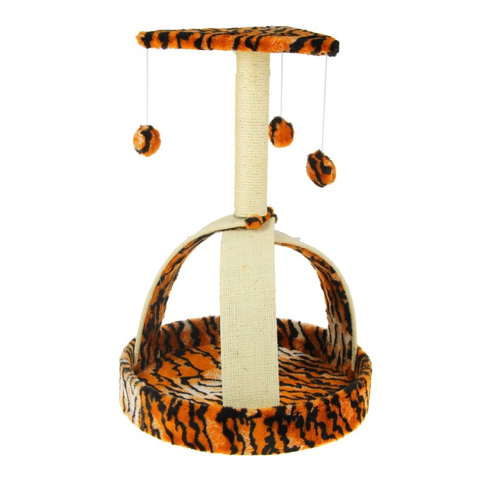 Когтеточка "Фонтан", цветной мех