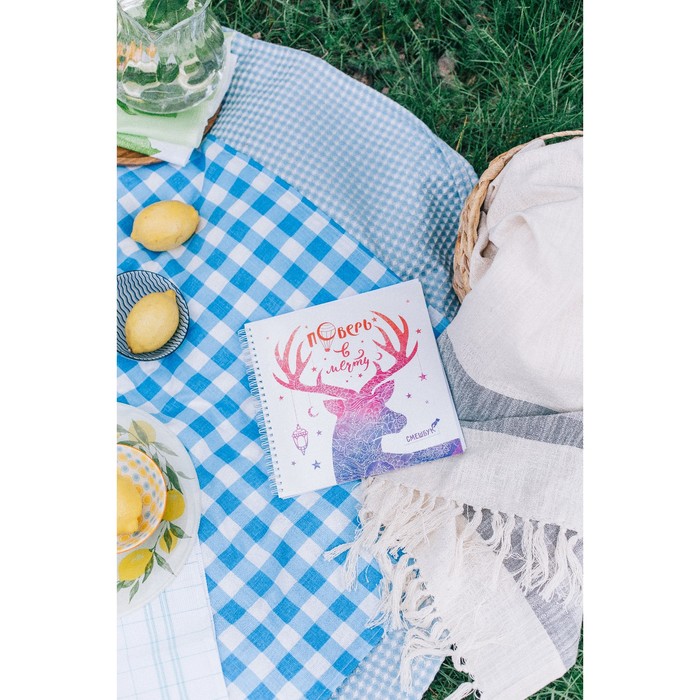 Смешбук на гребне "Поверь в мечту", твёрдая обложка, 20 х 20 см, 40 листов