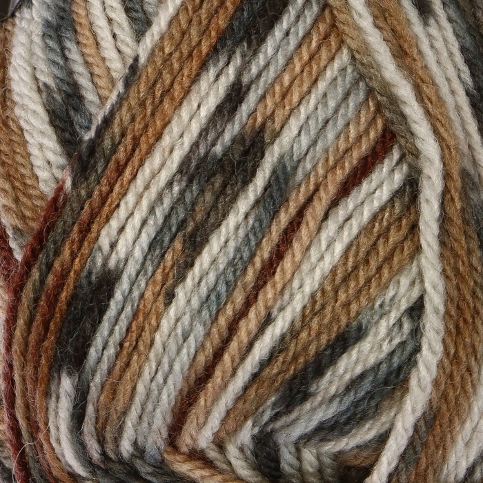 Пряжа "Crazy color" 25% шерсть, 75% акрил 260м/100гр (158 принт)