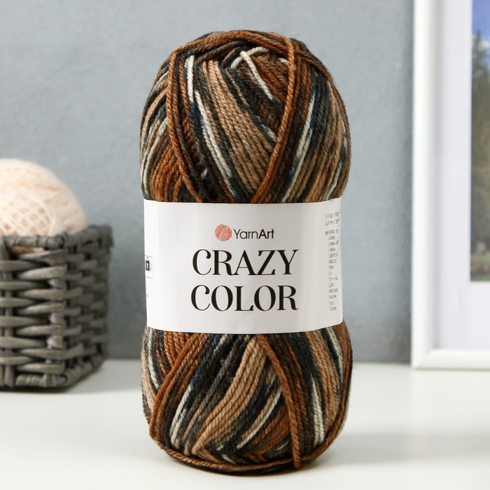 

Пряжа "Crazy color" 25% шерсть, 75% акрил 260м/100гр (171 принт)