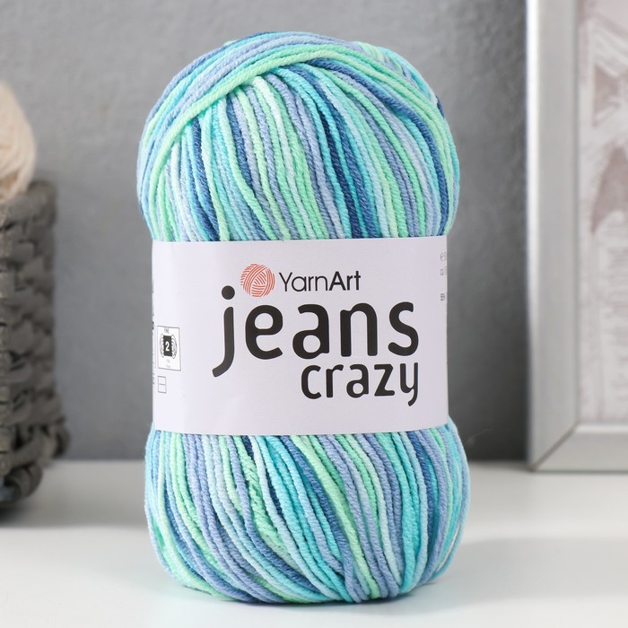 

Пряжа "Jeans crazy" 55% хлопок, 45% акрил 160м/50гр (7204 принт)