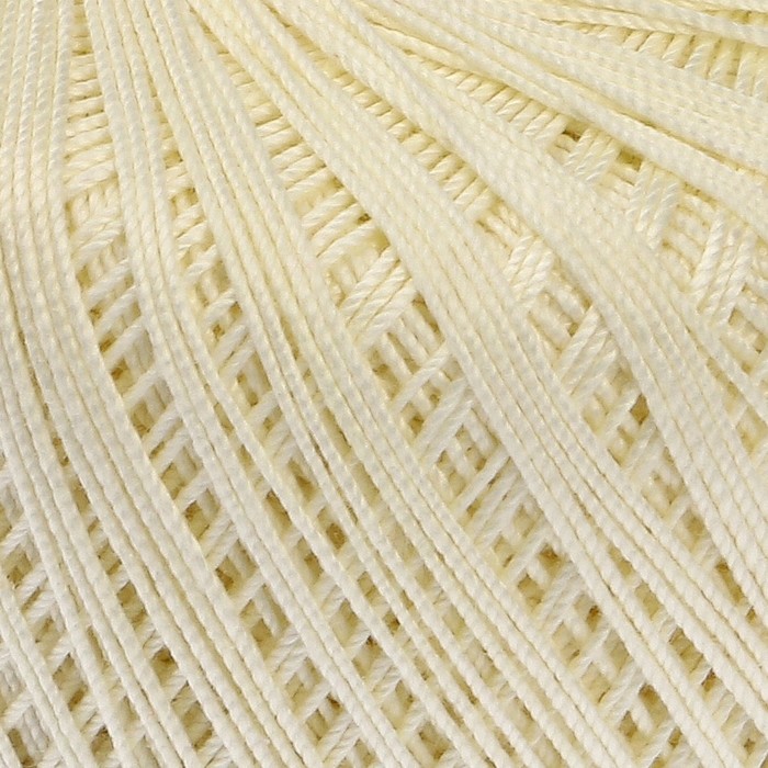 Пряжа "Violet" 100% хлопок 282м/50гр (326 молочный)