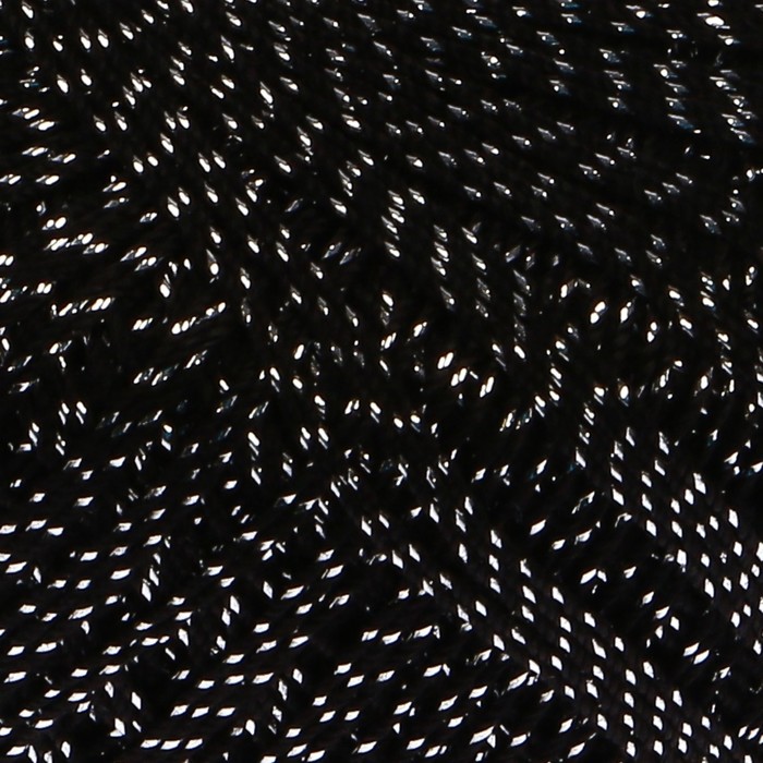 Пряжа "Violet lurex" 96% хлопок, 4% металлик 270м/50гр (1999 черный с серебром)