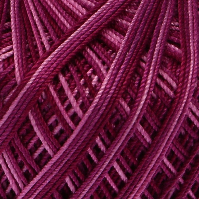 Пряжа "Violet melange" 100% хлопок 282м/50гр (0192 яр.роз. меланж)