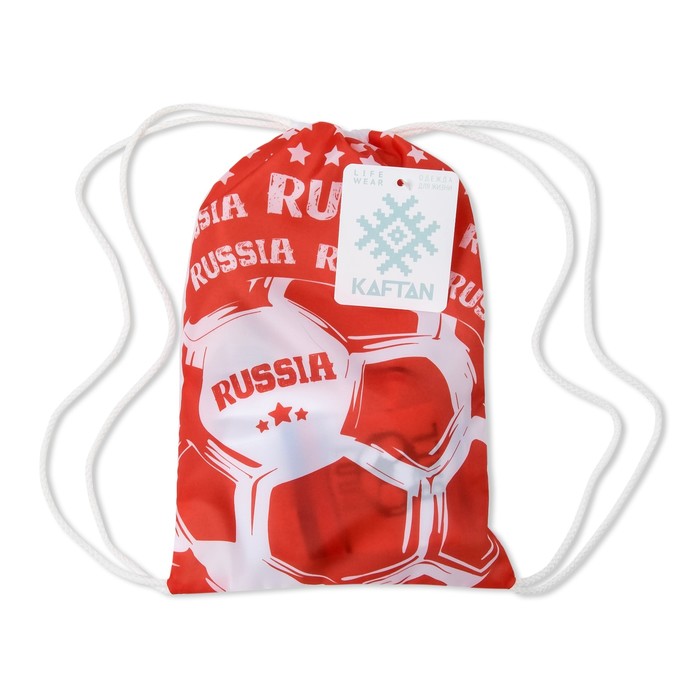 Набор детский "I love Russia": мешок 17х28 см, повязка 18х7 см, гольфы 16-18 см (4-6 лет)