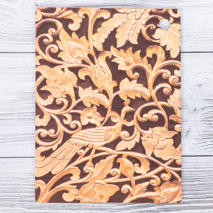 Доска разделочная "Дерево", павлин