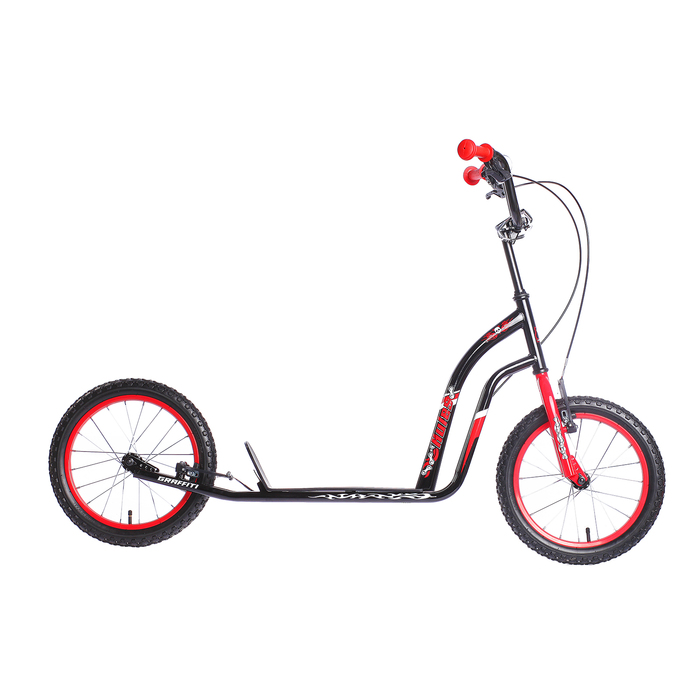 Самокат внедорожный 16" GRAFFITI Rules, цвет черный