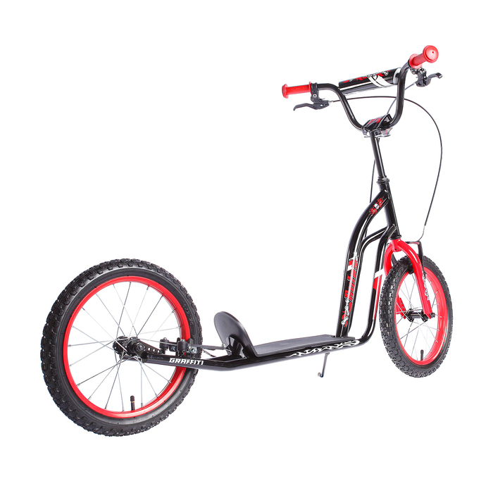 Самокат внедорожный 16" GRAFFITI Rules, цвет черный