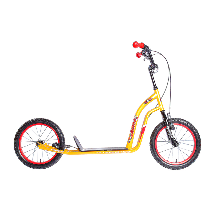 Самокат внедорожный 16" GRAFFITI Rules, цвет желтый