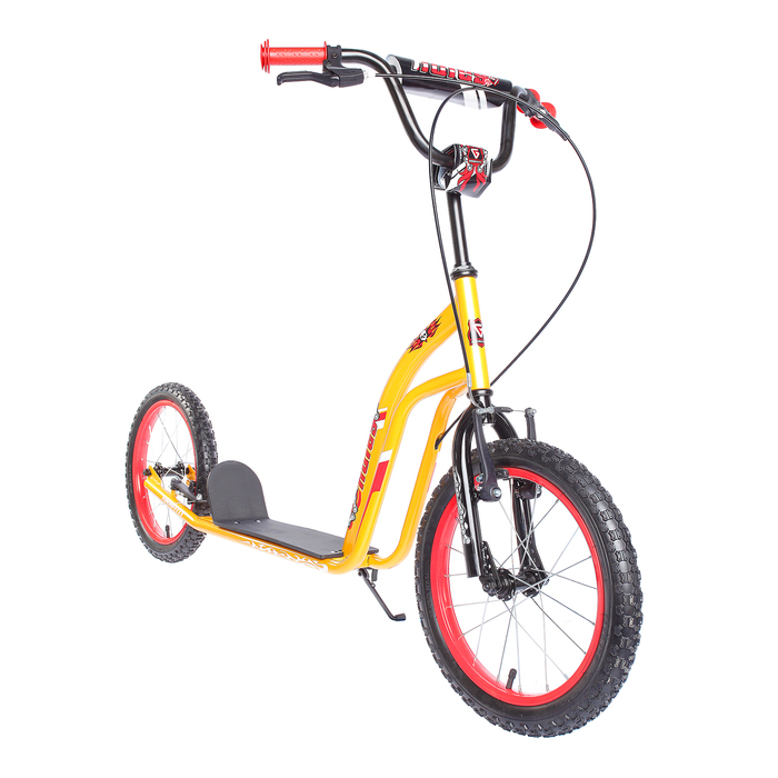 Самокат внедорожный 16" GRAFFITI Rules, цвет желтый