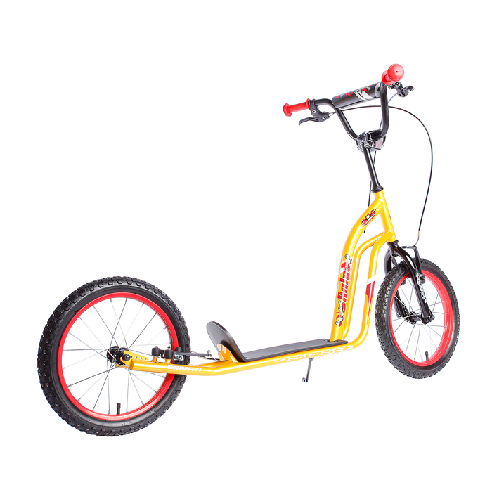 Самокат внедорожный 16" GRAFFITI Rules, цвет желтый