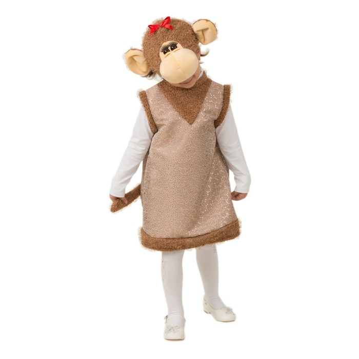 Карнавальный костюм "Обезьянка Дафна", шёлк,  размер 26-28