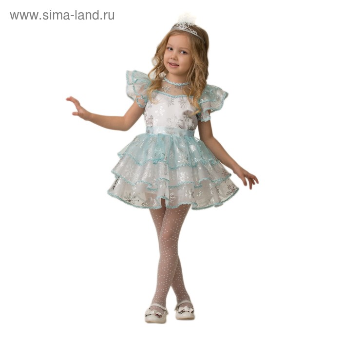 фото Карнавальный костюм "снежинка снежана", размер 34 jeanees