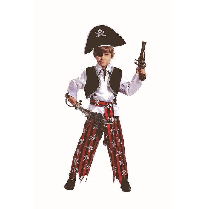Карнавальный костюм «Пират», текстиль, размер 26