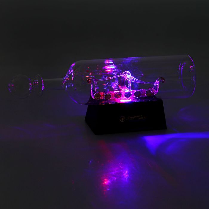 Корабль сувенирный в бутылке с золотистым парусом «Золотые монеты», 10 х 4 х 26 см