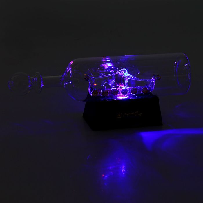 Корабль сувенирный в бутылке с золотистым парусом «Золотые монеты», 10 х 4 х 26 см