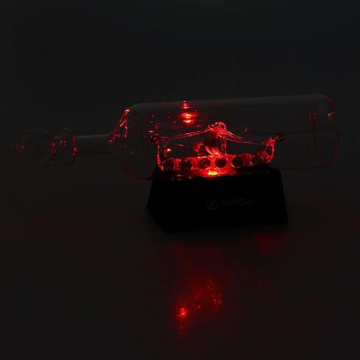 Корабль сувенирный в бутылке с золотистым парусом «Золотые монеты», 10 х 4 х 26 см