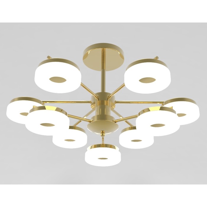 Люстра потолочная "Елка" 9x12Вт LED золото 62,5x62,5x21см