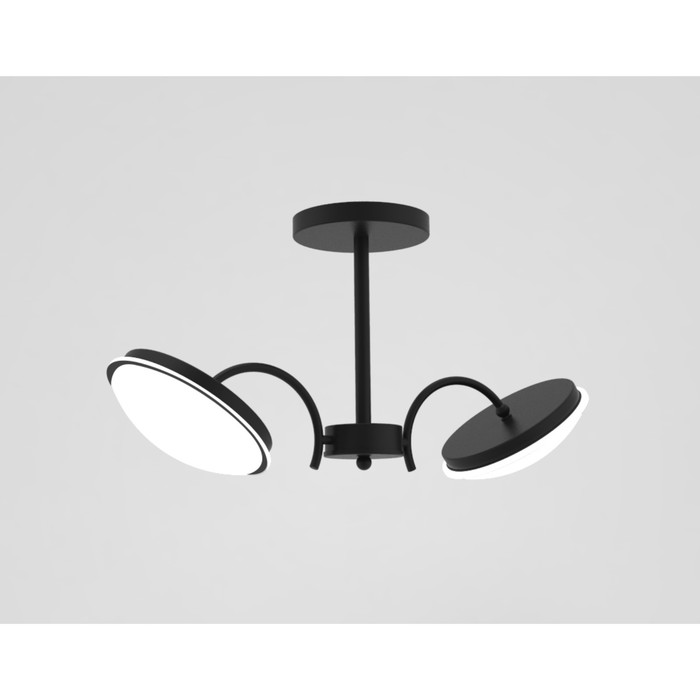 Люстра потолочная "Излом" 2x12Вт LED черный 55,6x18x28,3см