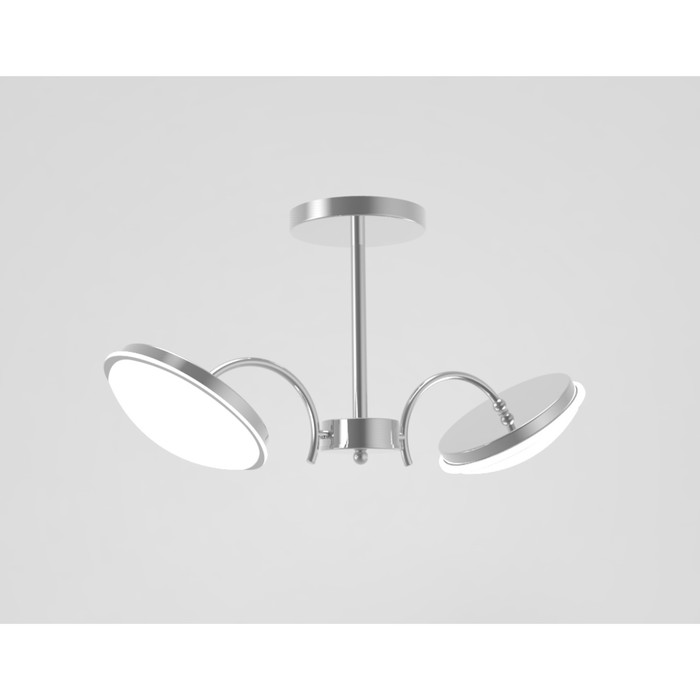 Люстра потолочная "Излом" 2x12Вт LED хром 55,6x18x28,3см