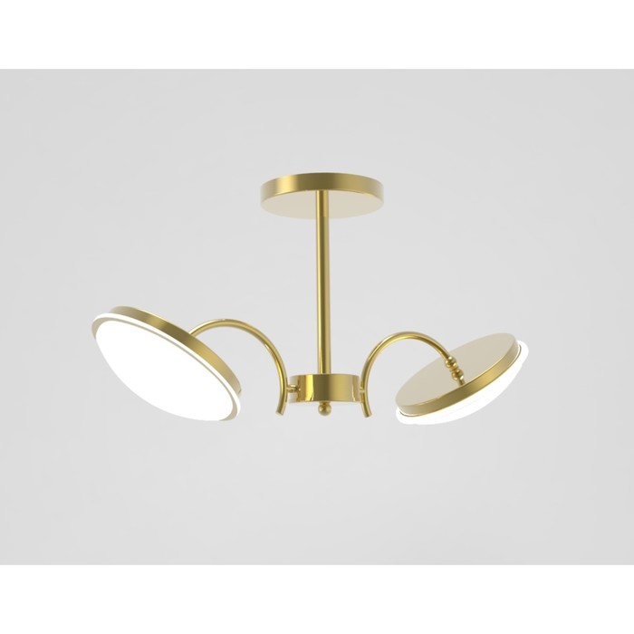 Люстра потолочная "Излом" 2x12Вт LED золото 55,6x18x28,3см