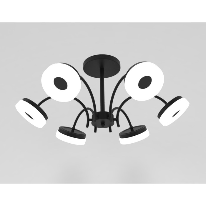 Люстра потолочная "Восторг" 6x8Вт LED черный 64x64x27,5см