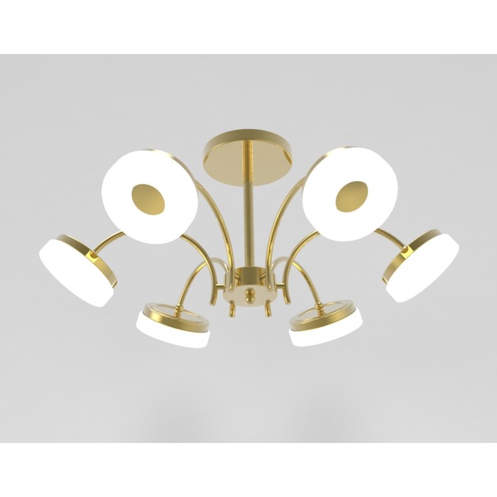 Люстра потолочная "Восторг" 6x8Вт LED золото 64x64x27,5см