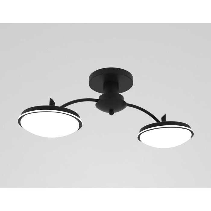 Люстра потолочная "Сияние 2" 2x12Вт LED черный 57x18x22,5см