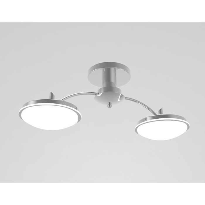 Люстра потолочная "Сияние 2" 2x12Вт LED хром 57x18x22,5см