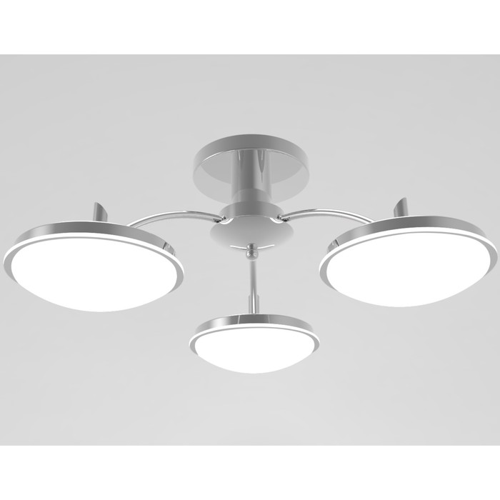 Люстра потолочная "Лайтси 2" 3x12Вт LED хром 57x57x22,5см