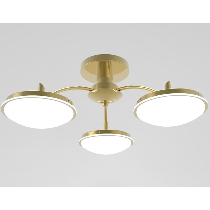 Люстра потолочная "Лайтси 2" 3x12Вт LED золото 62,5x62,5x21см