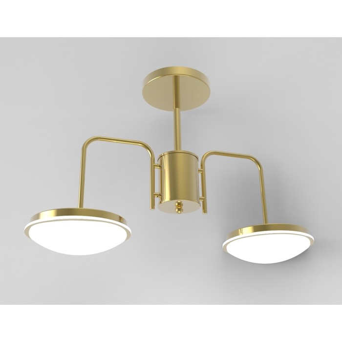 Люстра потолочная "Отсвет" 2x12Вт LED золото 55x18x38см